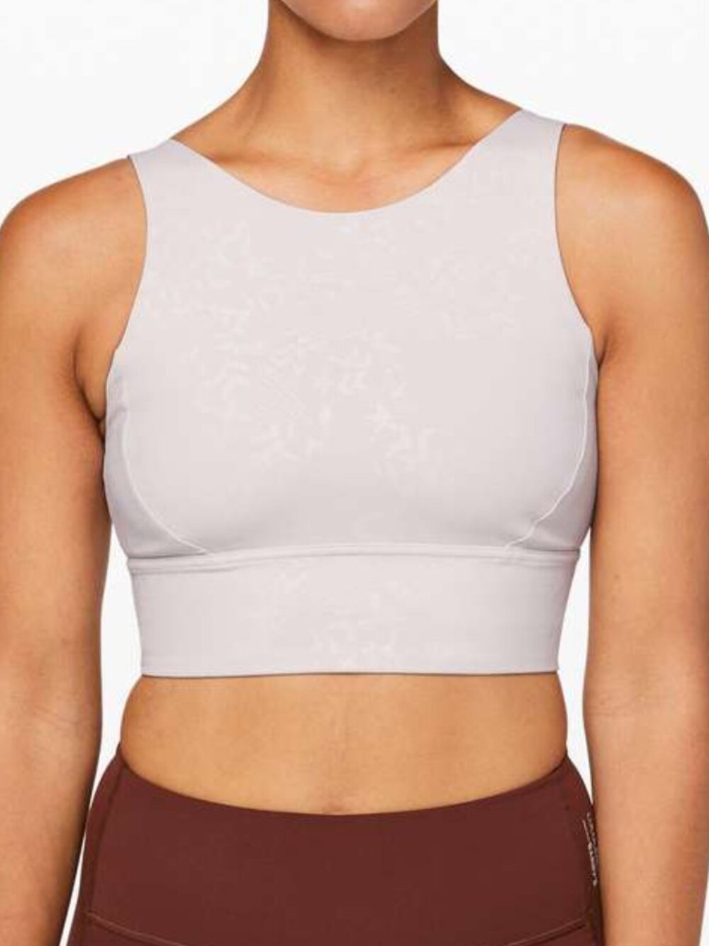 Lululemon Stronger as One Cream Longline Sports Bra